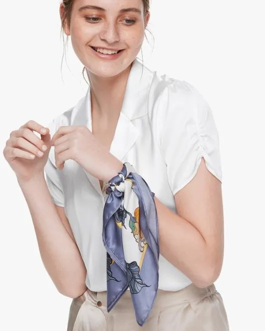 Chic Floral Square Silk Scarf Women Wraps Lilysilk Scarves