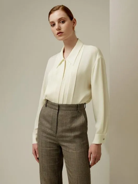 Chic Pleated Silk Blouse For Women Women Blouses Lilysilk Shirts
