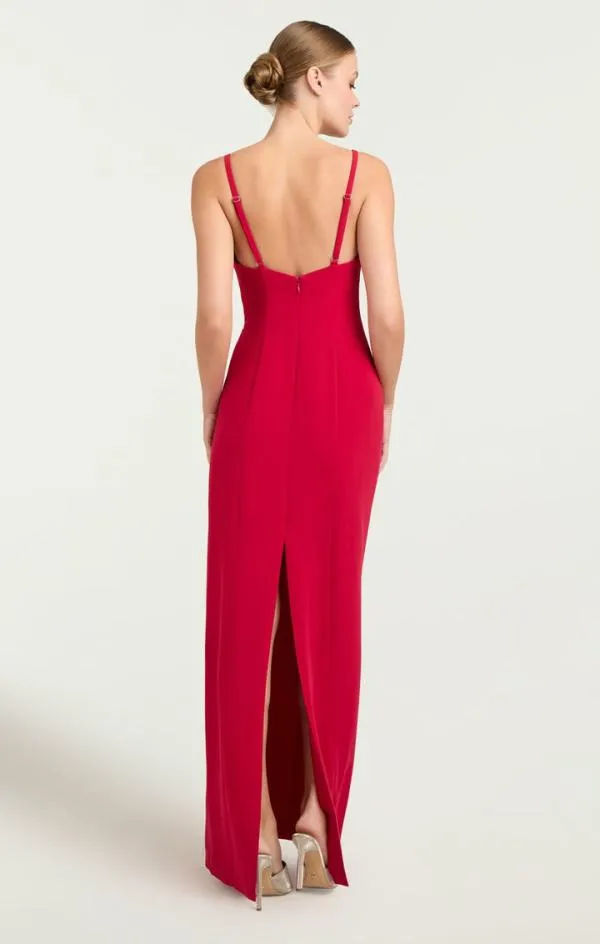 Cinq Sept Adele Gown Warm Cranberry Women Cocktail and Evening