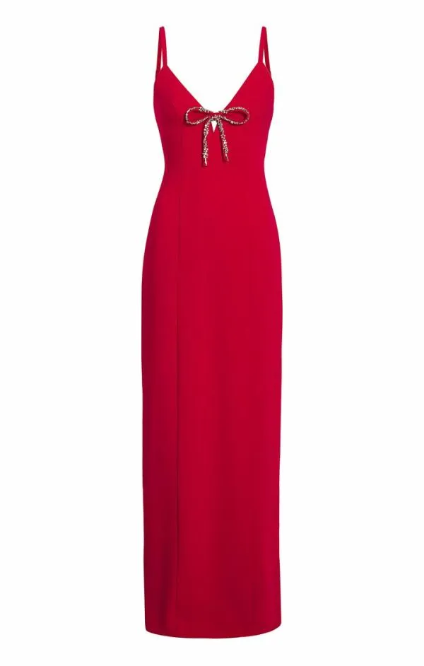 Cinq Sept Adele Gown Warm Cranberry Women Cocktail and Evening
