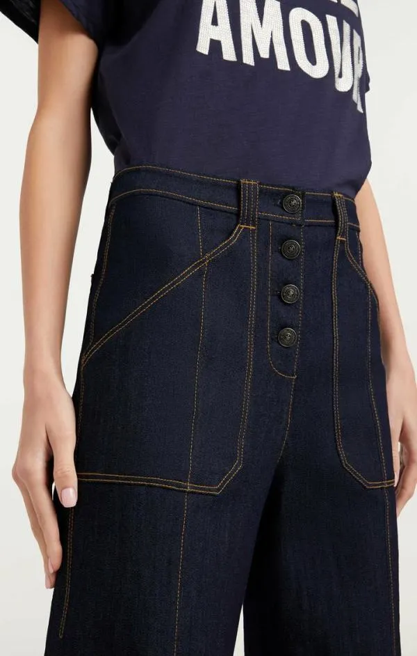 Cinq Sept Long Benji Pant Indigo Women Pants