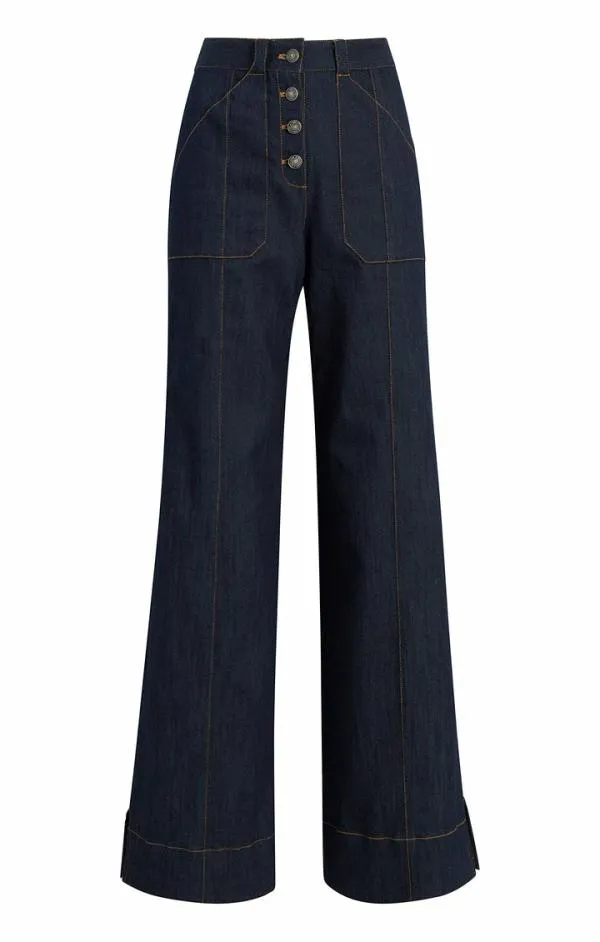 Cinq Sept Long Benji Pant Indigo Women Pants