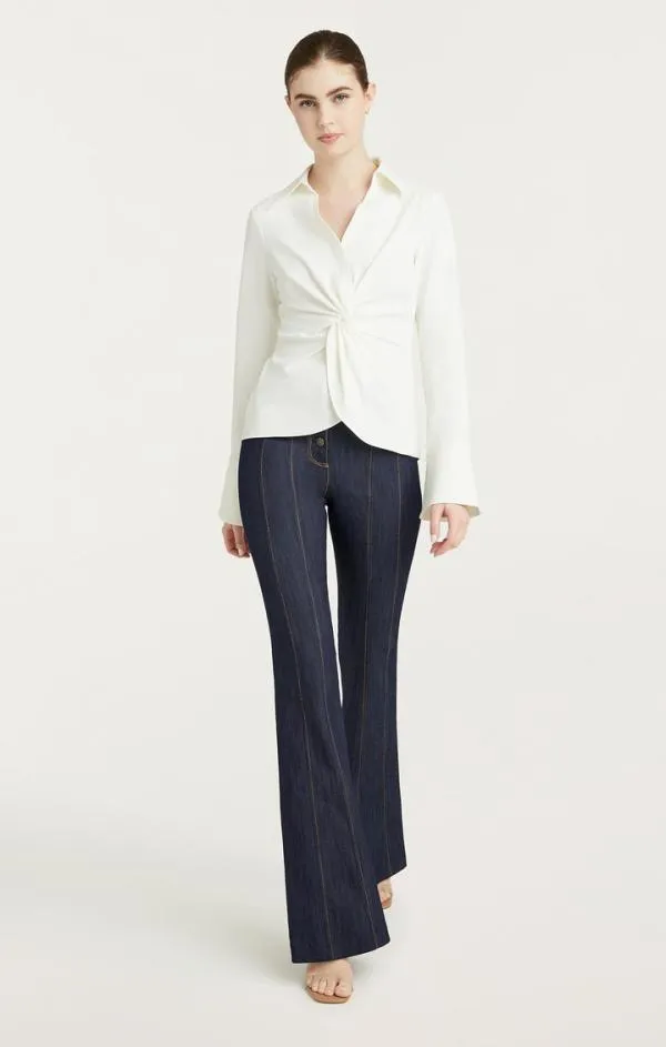 Cinq Sept Mckenna Top Ivory Women Long Sleeve Tops