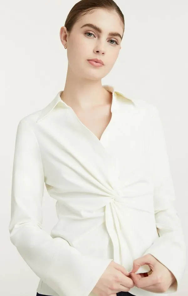Cinq Sept Mckenna Top Ivory Women Long Sleeve Tops