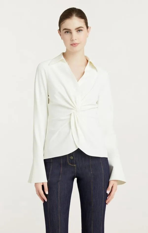 Cinq Sept Mckenna Top Ivory Women Long Sleeve Tops