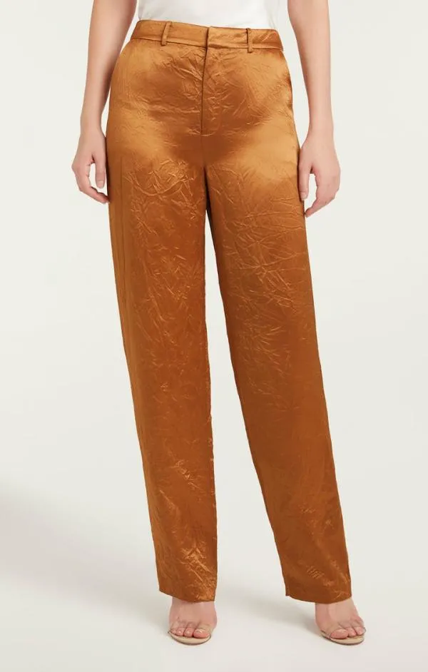 Cinq Sept Satin Kasid Pant Pecan Women Pants