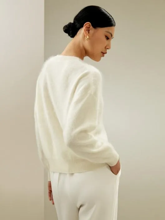 Classic Round Neck Cashmere Sweater Women Lilysilk Knitwear