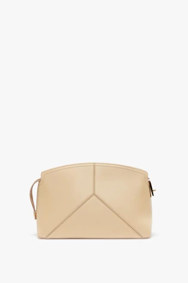 Clutches Women Victoria Beckham Victoria Clutch Bag In Sesame Leather