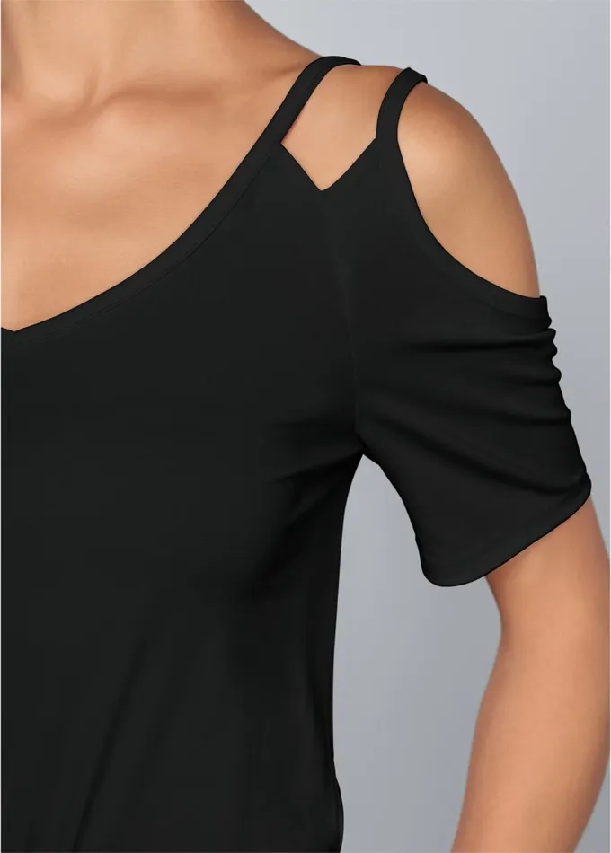 Coldshoulder Jumpsuit Black Women VENUS Casual Jumpsuits and Rompers