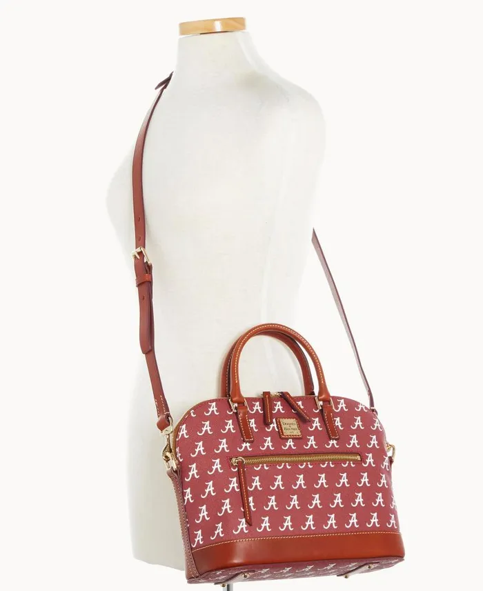 Collegiate University Of Alabama Domed Zip Satchel U Of Alabama Woman Dooney and Bourke Satchels Collegiate University Of Alabama Domed Zip Satchel U Of Alabama Woman Dooney and Bourke Satchels