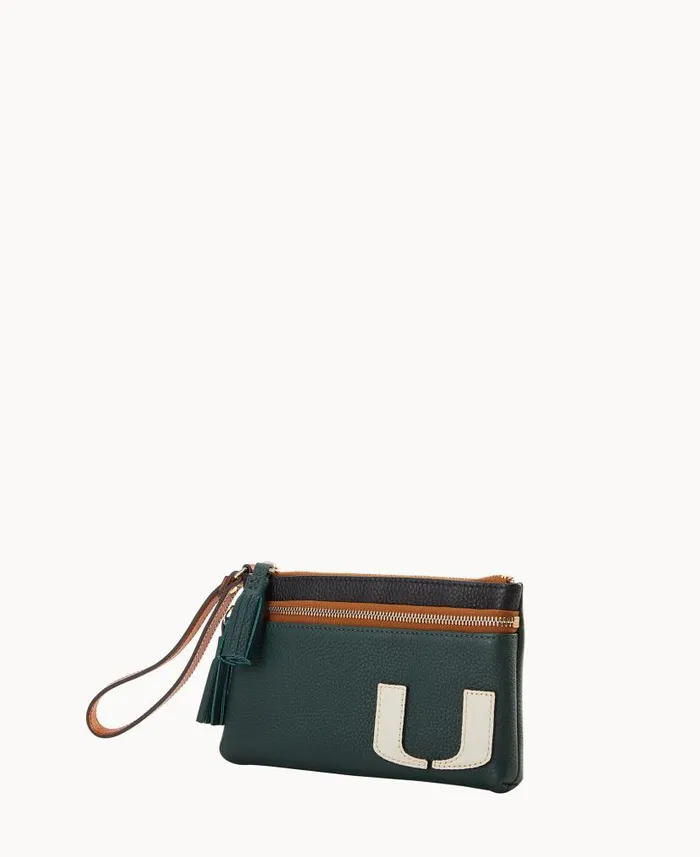 Collegiate University Of Miami Double Zip Wristlet University Of Miami ManWoman Dooney and Bourke Wallets Collegiate University Of Miami Double Zip Wristlet University Of Miami ManWoman Dooney and Bourke Wallets