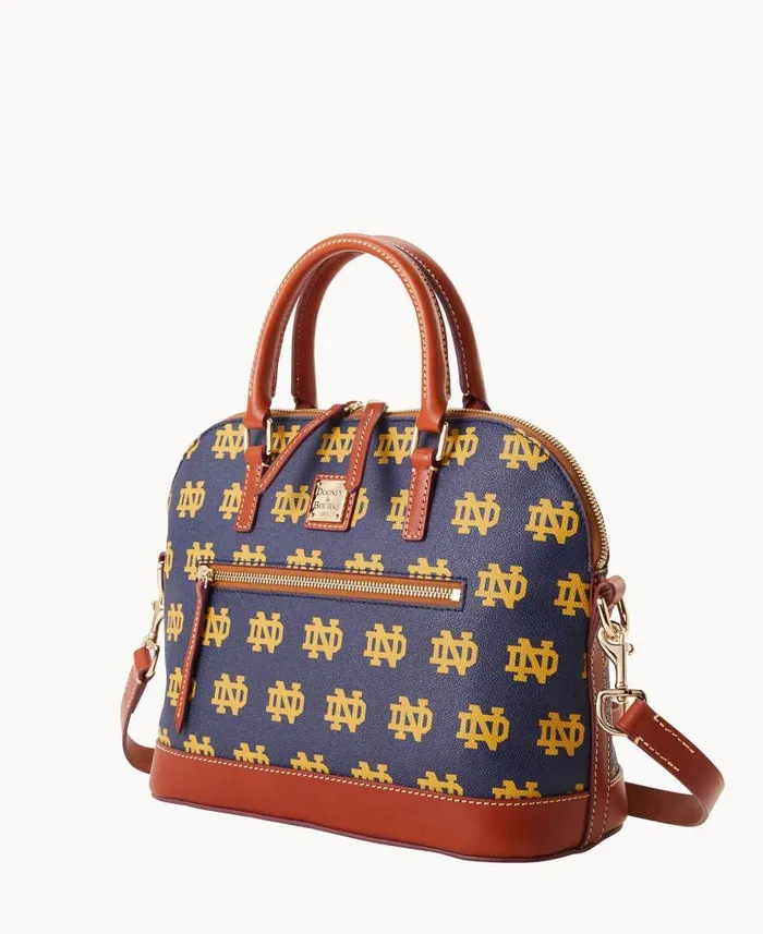 Collegiate University Of Notre Dame Domed Zip Satchel Notre Dame Woman Dooney and Bourke Satchels Collegiate University Of Notre Dame Domed Zip Satchel Notre Dame Woman Dooney and Bourke Satchels