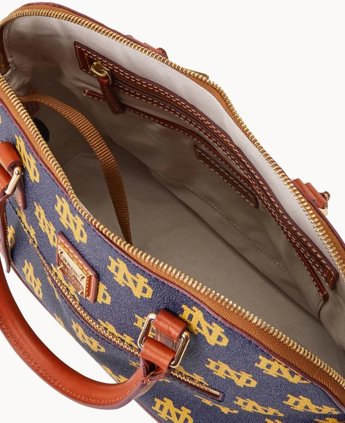Collegiate University Of Notre Dame Domed Zip Satchel Notre Dame Woman Dooney and Bourke Satchels Collegiate University Of Notre Dame Domed Zip Satchel Notre Dame Woman Dooney and Bourke Satchels