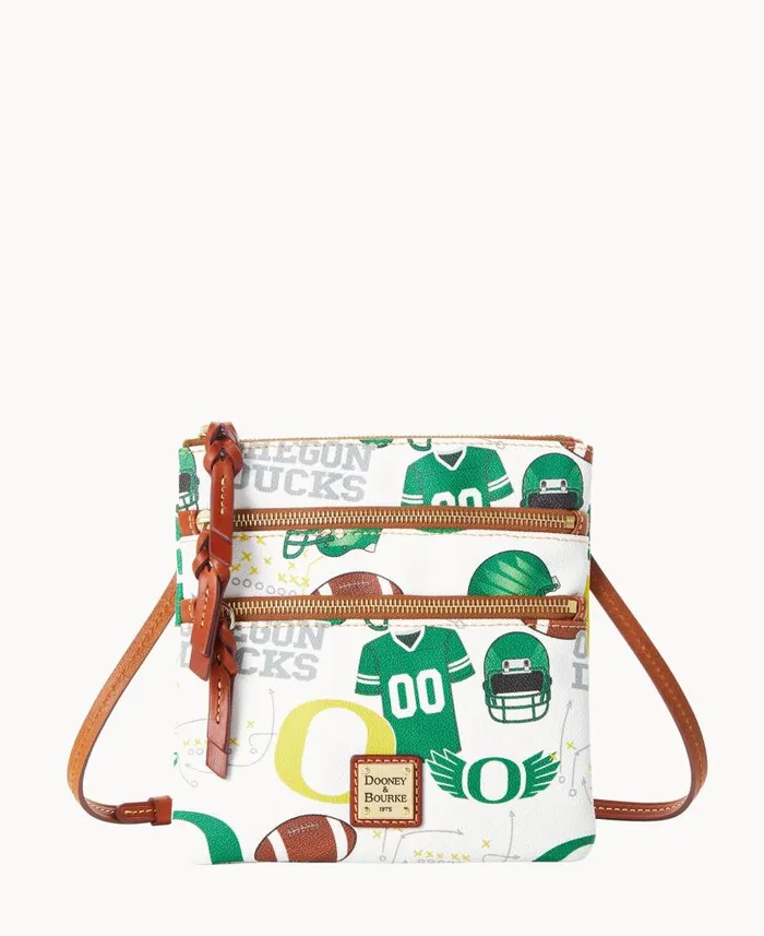 Collegiate University Of Oregon N S Triple Zip Crossbody Oregon Woman Dooney and Bourke Crossbodies Collegiate University Of Oregon N S Triple Zip Crossbody Oregon Woman Dooney and Bourke Crossbodies