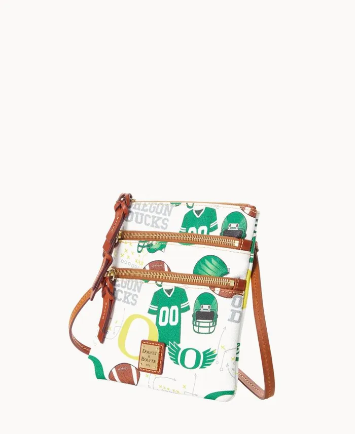 Collegiate University Of Oregon N S Triple Zip Crossbody Oregon Woman Dooney and Bourke Crossbodies Collegiate University Of Oregon N S Triple Zip Crossbody Oregon Woman Dooney and Bourke Crossbodies