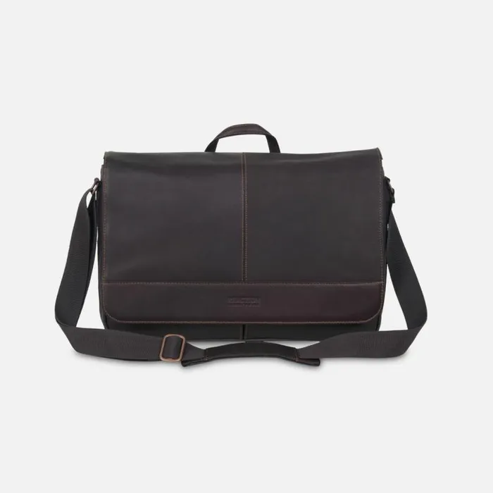 Come Bag Soon Leather Laptop Ipad Messenger Brown Men Kenneth Cole Bags