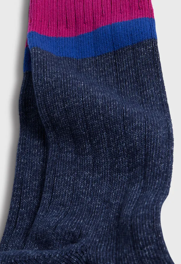 Cotton Denim Melange Sport Sock Berry Socks Paulstuart Mens Cotton Denim Melange Sport Sock Berry Socks Paulstuart Mens