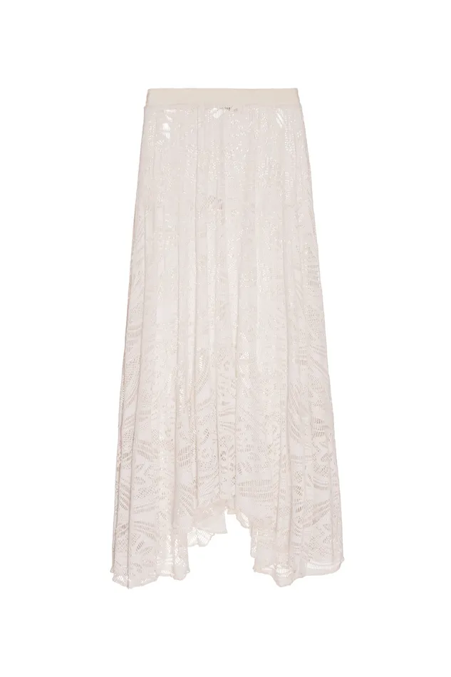 CoverUps Women PatBO Metallic Lace Beach Skirt