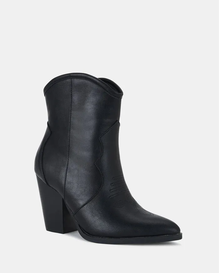 Cowboy Boots NOVO Shoes Women HORSE BLACK