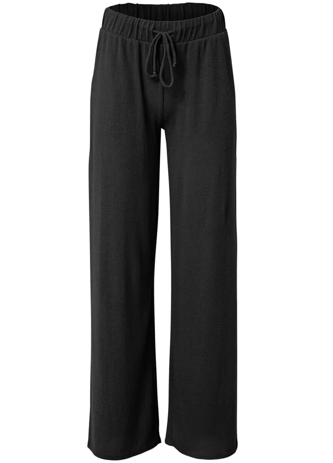 Cozy Hacci Wide Leg Pants Brown Women VENUS Cozy Loungewear