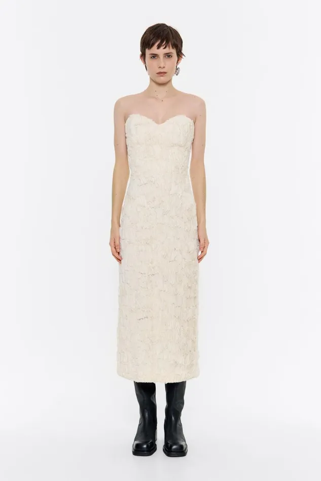 Cream Sweetheart Neckline Dress Cream Women Bimba Y Lola Party Cream Sweetheart Neckline Dress Cream Women Bimba Y Lola Party