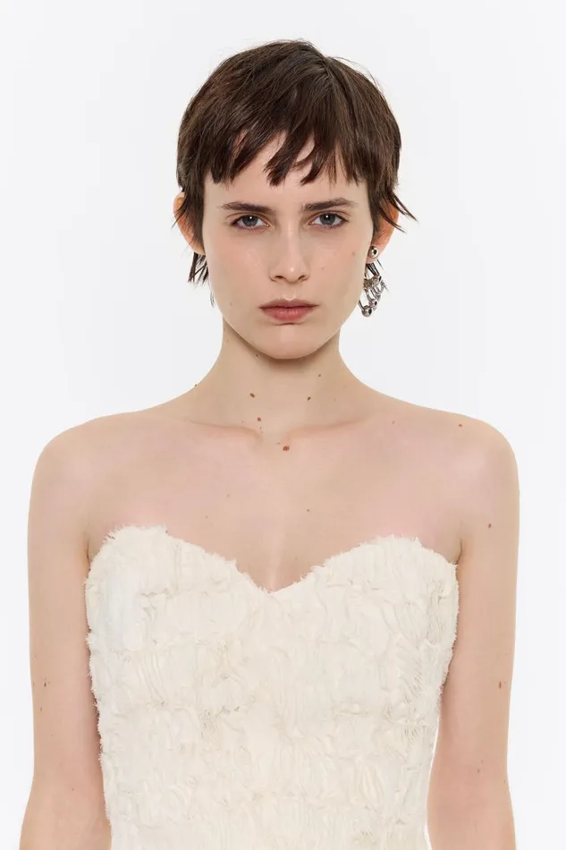 Cream Sweetheart Neckline Dress Cream Women Bimba Y Lola Party Cream Sweetheart Neckline Dress Cream Women Bimba Y Lola Party