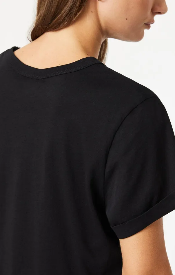 Cropped TShirt In Black Women Mavi Jeans Tops and TShirts Cropped TShirt In Black Women Mavi Jeans Tops and TShirts
