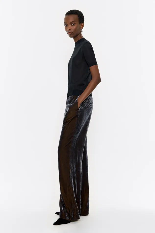 Dark Taupe Velvet Trousers Dark Taupe Women Bimba Y Lola Trousers Dark Taupe Velvet Trousers Dark Taupe Women Bimba Y Lola Trousers
