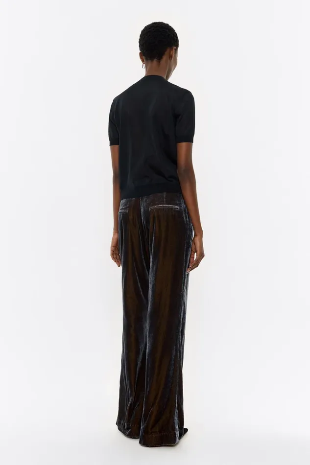 Dark Taupe Velvet Trousers Dark Taupe Women Bimba Y Lola Trousers Dark Taupe Velvet Trousers Dark Taupe Women Bimba Y Lola Trousers