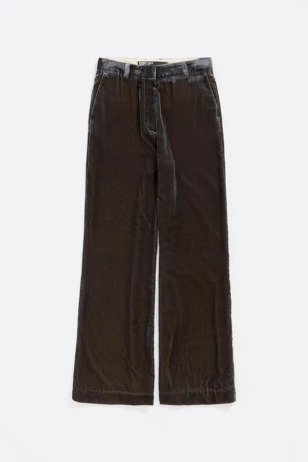Dark Taupe Velvet Trousers Dark Taupe Women Bimba Y Lola Trousers Dark Taupe Velvet Trousers Dark Taupe Women Bimba Y Lola Trousers