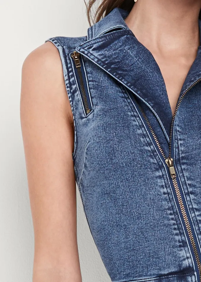 DENIM JUMPSUIT Medium Wash Women VENUS Casual Jumpsuits and Rompers