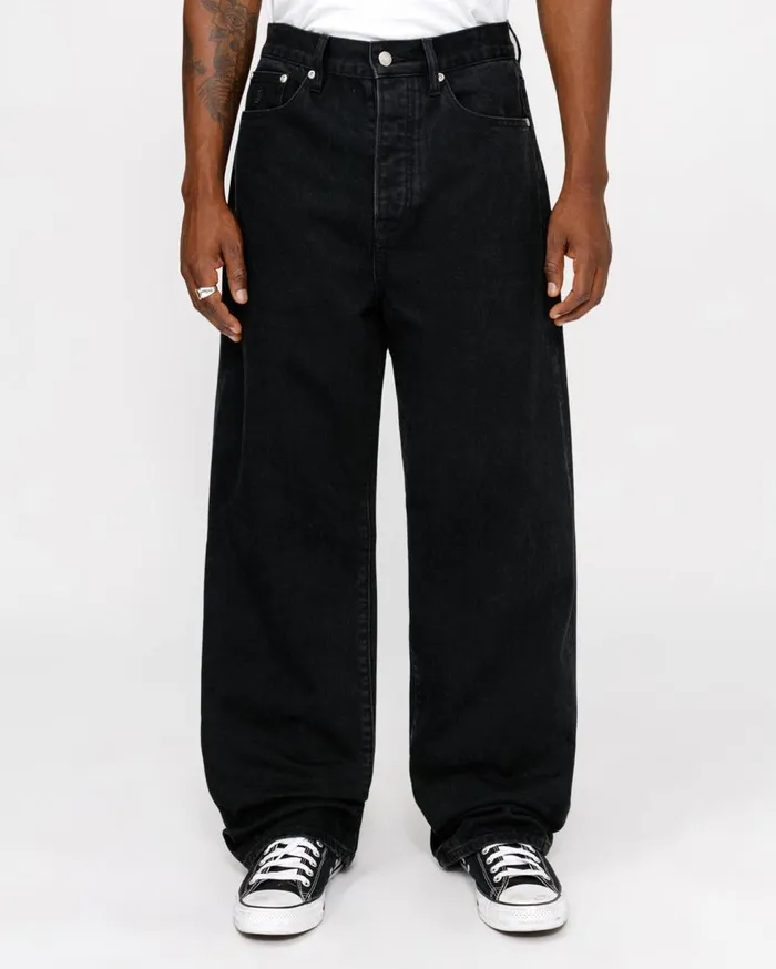 Denim MenWomen Stussy RELAXED JEAN DENIM Black Denim MenWomen Stussy RELAXED JEAN DENIM Black