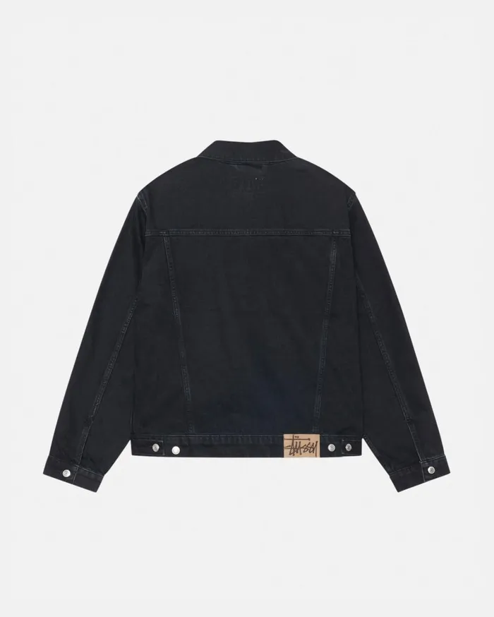 Denim MenWomen Stussy TRUCKER JACKET DENIM Black