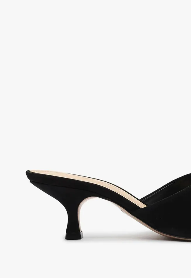 Dethalia Leather Sandal Black Women Schutz Shoes Mules