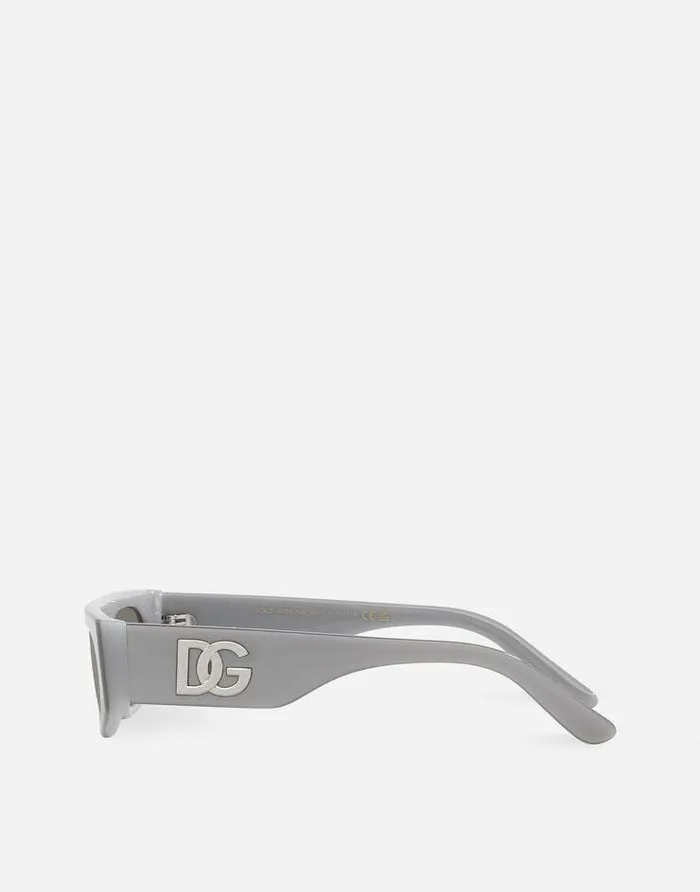 Dolce and Gabbana Accessories Children DG Crossed Sunglasses Metallic Grey Dolce and Gabbana Accessories Children DG Crossed Sunglasses Metallic Grey