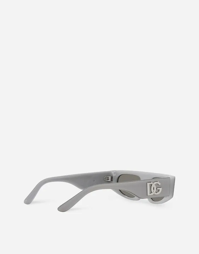 Dolce and Gabbana Accessories Children DG Crossed Sunglasses Metallic Grey Dolce and Gabbana Accessories Children DG Crossed Sunglasses Metallic Grey