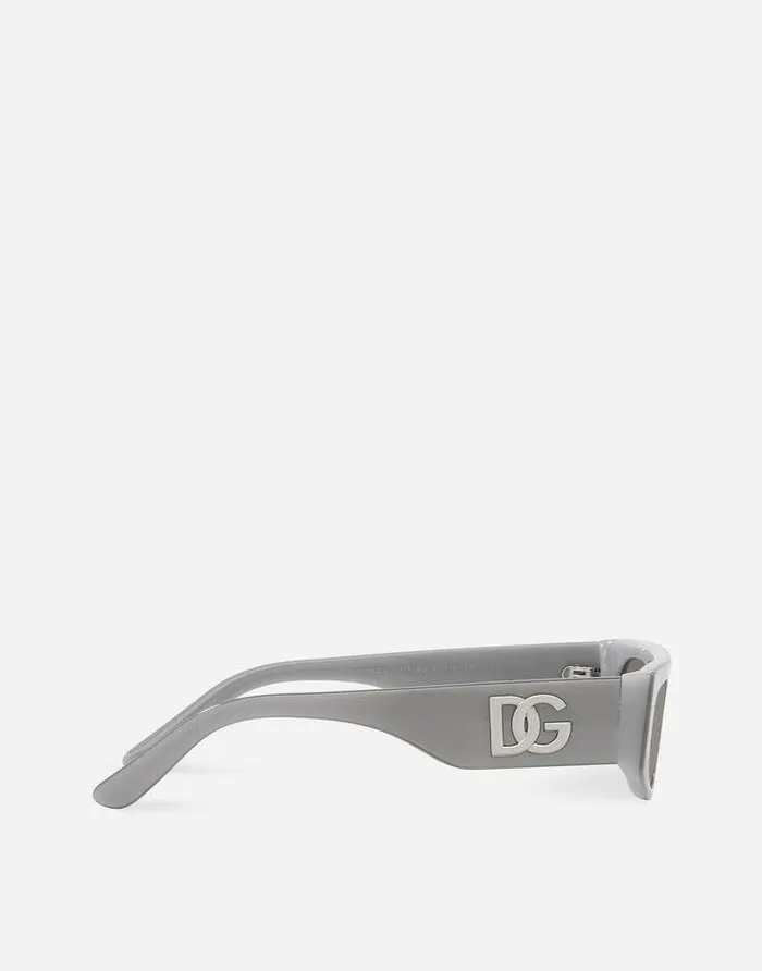 Dolce and Gabbana Accessories Children DG Crossed Sunglasses Metallic Grey Dolce and Gabbana Accessories Children DG Crossed Sunglasses Metallic Grey