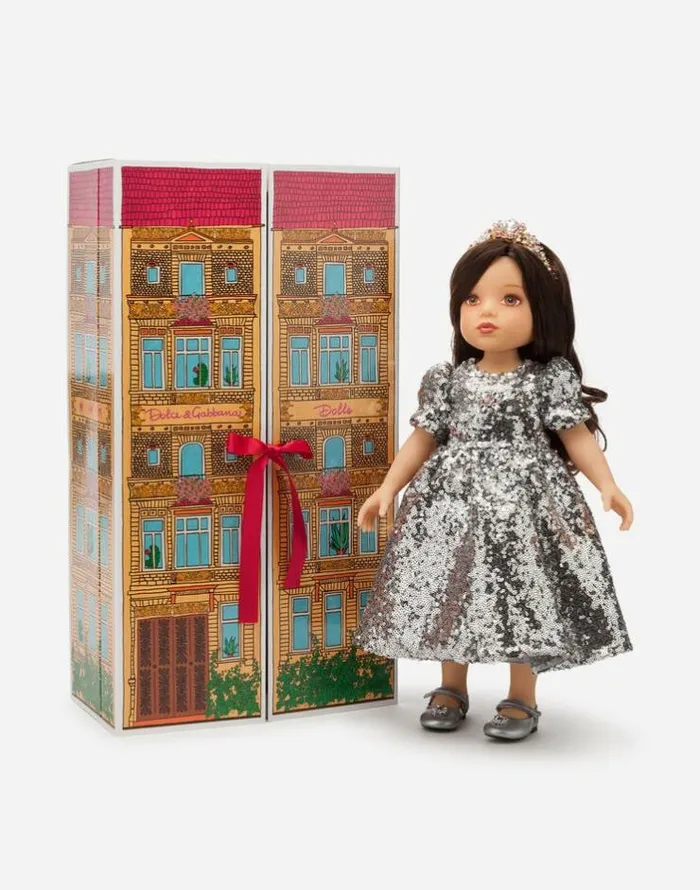 Dolce and Gabbana Accessories Children Doll With Sequined Dress Multicolor Dolce and Gabbana Accessories Children Doll With Sequined Dress Multicolor