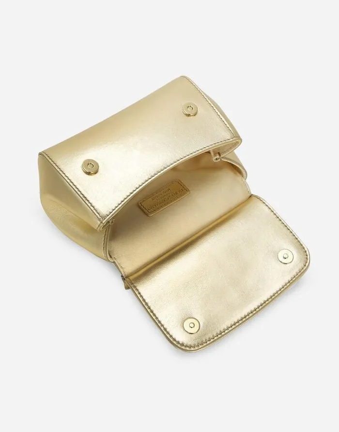 Dolce and Gabbana Accessories Children Mini Sicily Handbag Gold Dolce and Gabbana Accessories Children Mini Sicily Handbag Gold