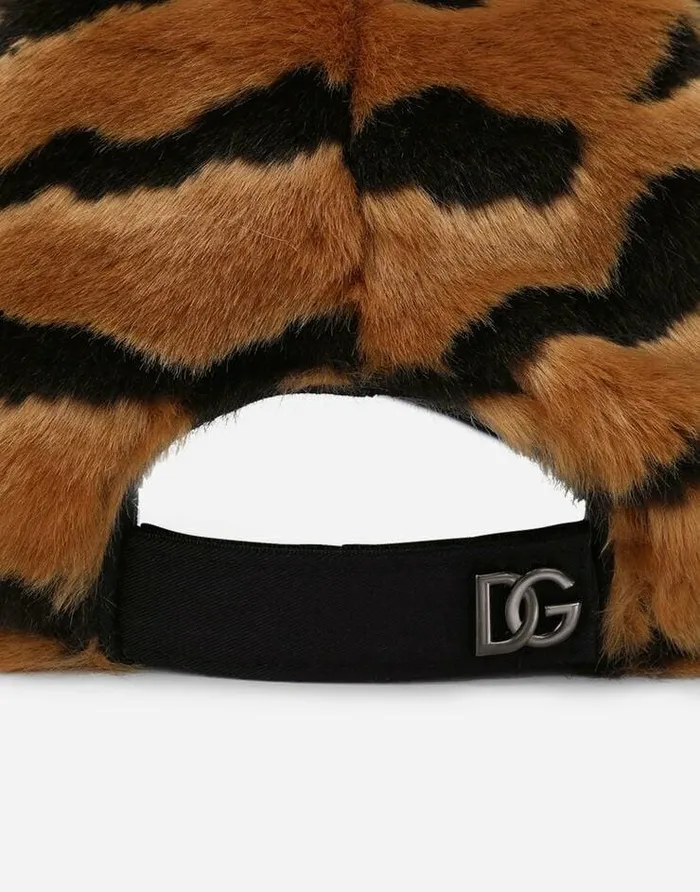 Dolce and Gabbana Accessories Children Tigerdesign Faux Fur Hat Multicolor Dolce and Gabbana Accessories Children Tigerdesign Faux Fur Hat Multicolor