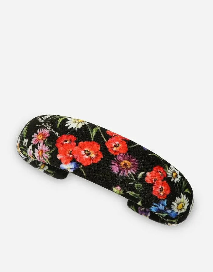 Dolce and Gabbana Accessories Children Velvet Hairband With Meadow Flower Print Multicolor Dolce and Gabbana Accessories Children Velvet Hairband With Meadow Flower Print Multicolor