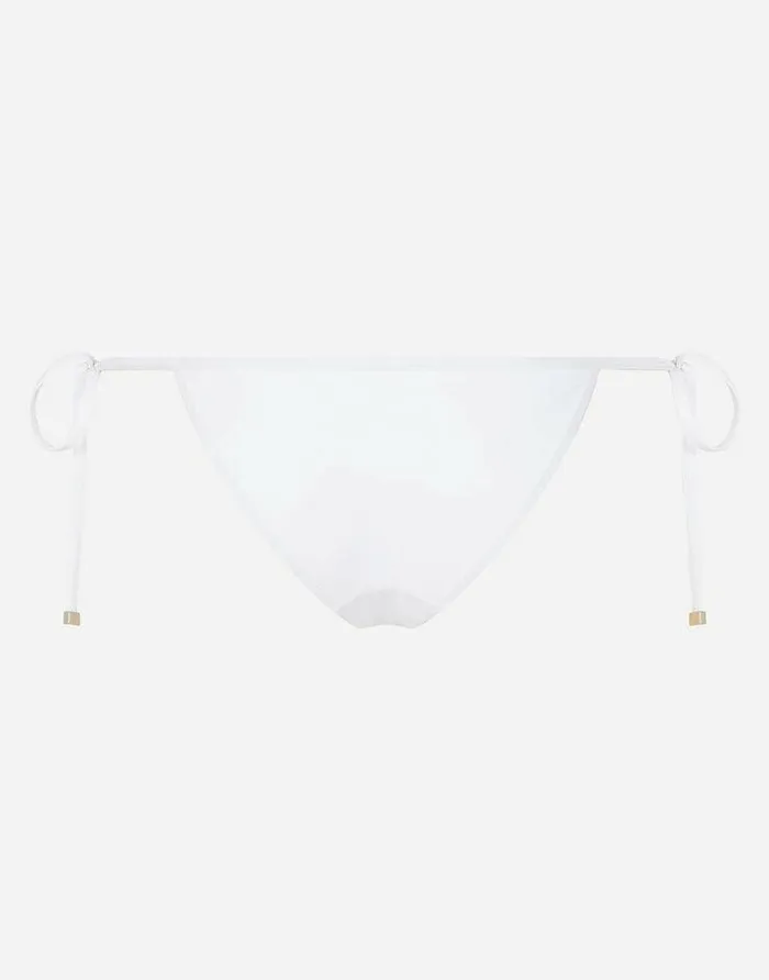 Dolce and Gabbana Beachwear Women String Bikini Bottoms White Dolce and Gabbana Beachwear Women String Bikini Bottoms White
