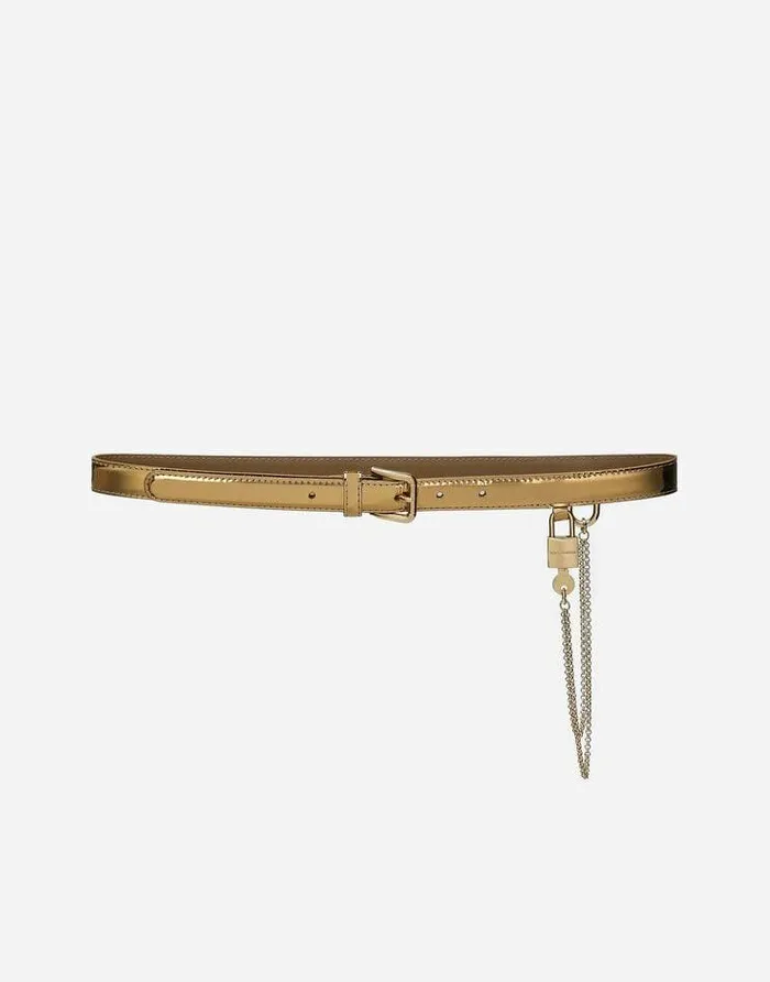 Dolce and Gabbana Belts Women Belt With Chain Gold