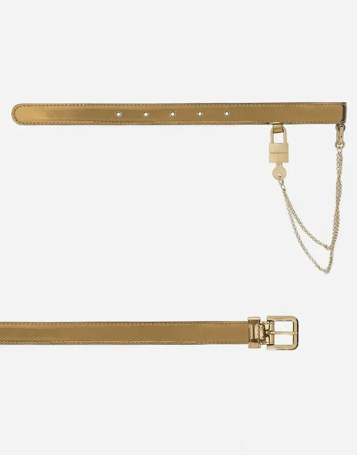 Dolce and Gabbana Belts Women Belt With Chain Gold Dolce and Gabbana Belts Women Belt With Chain Gold
