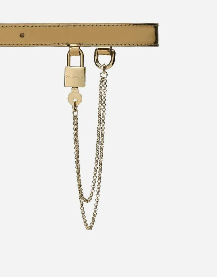 Dolce and Gabbana Belts Women Belt With Chain Gold Dolce and Gabbana Belts Women Belt With Chain Gold