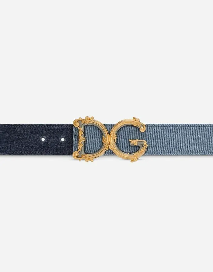 Dolce and Gabbana Belts Women DG Girls Belt Denim Dolce and Gabbana Belts Women DG Girls Belt Denim