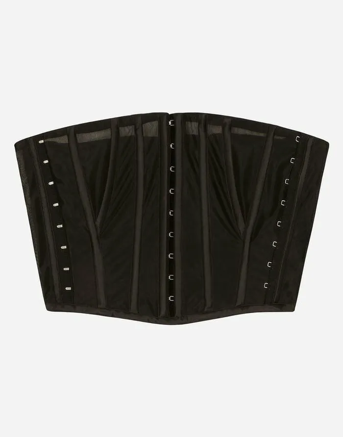 Dolce and Gabbana Belts Women Marquisette Corset Belt Black