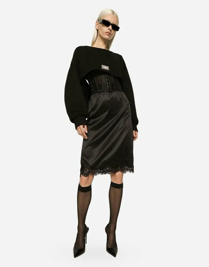 Dolce and Gabbana Belts Women Marquisette Corset Belt Black Dolce and Gabbana Belts Women Marquisette Corset Belt Black
