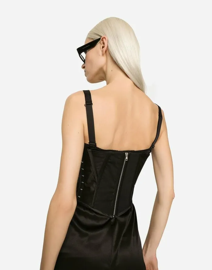 Dolce and Gabbana Belts Women Marquisette Corset Belt Black Dolce and Gabbana Belts Women Marquisette Corset Belt Black
