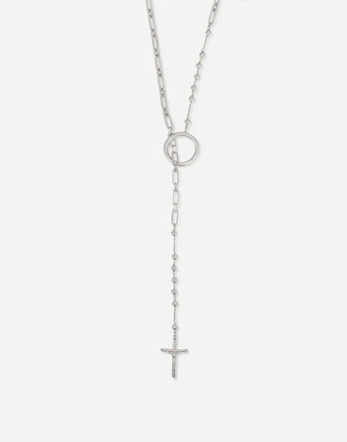 Dolce and Gabbana Bijoux Men Cross Necklace Silver Dolce and Gabbana Bijoux Men Cross Necklace Silver